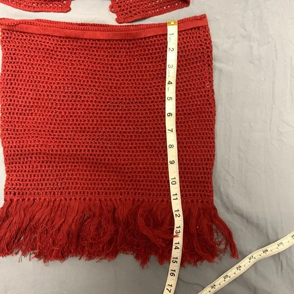 HAND KNITTED SET TOP AND SKIRT - XS - Picture 9 of 17